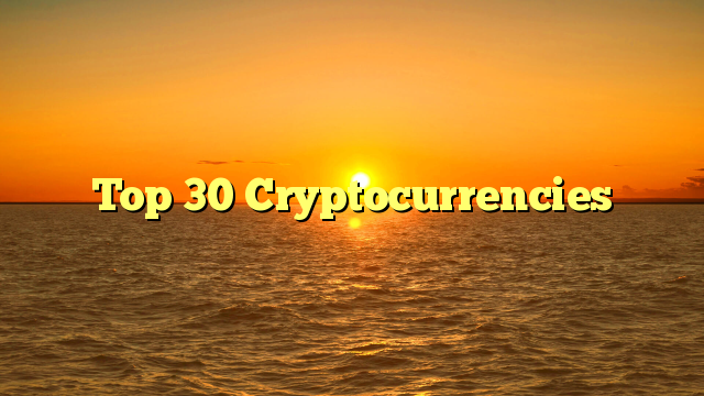 Top 30 Cryptocurrencies